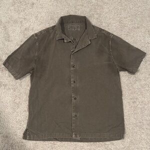 Men's Brown Short Sleeve Shirt